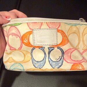Coach Colorful Shoe Print Kids Pouch